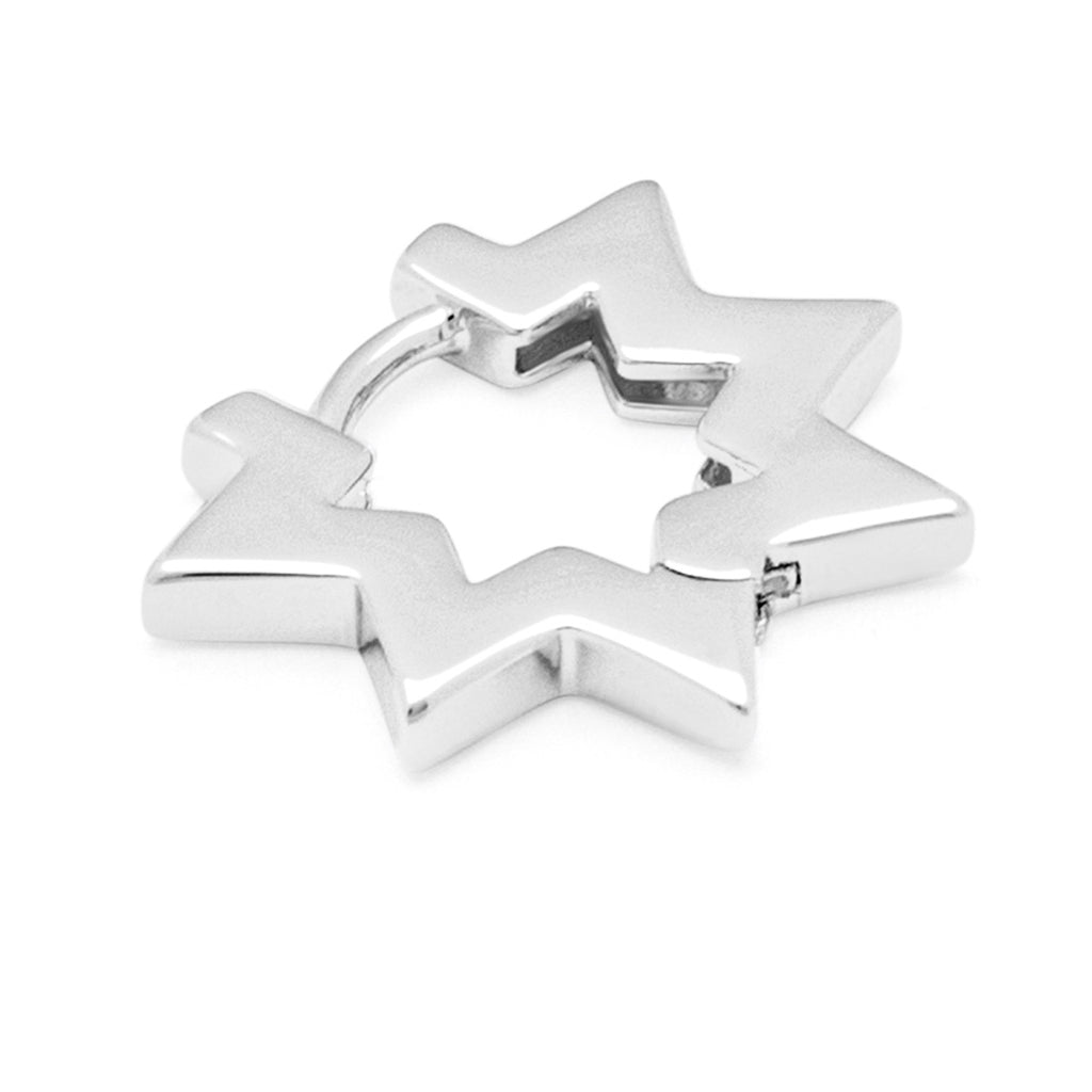 LULU Copenhagen Star Hoops par Hoops Silver Plated