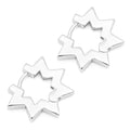 Star Hoops par - Silver Plated