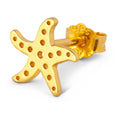Starfish ørering 1 stk - Forgyldt