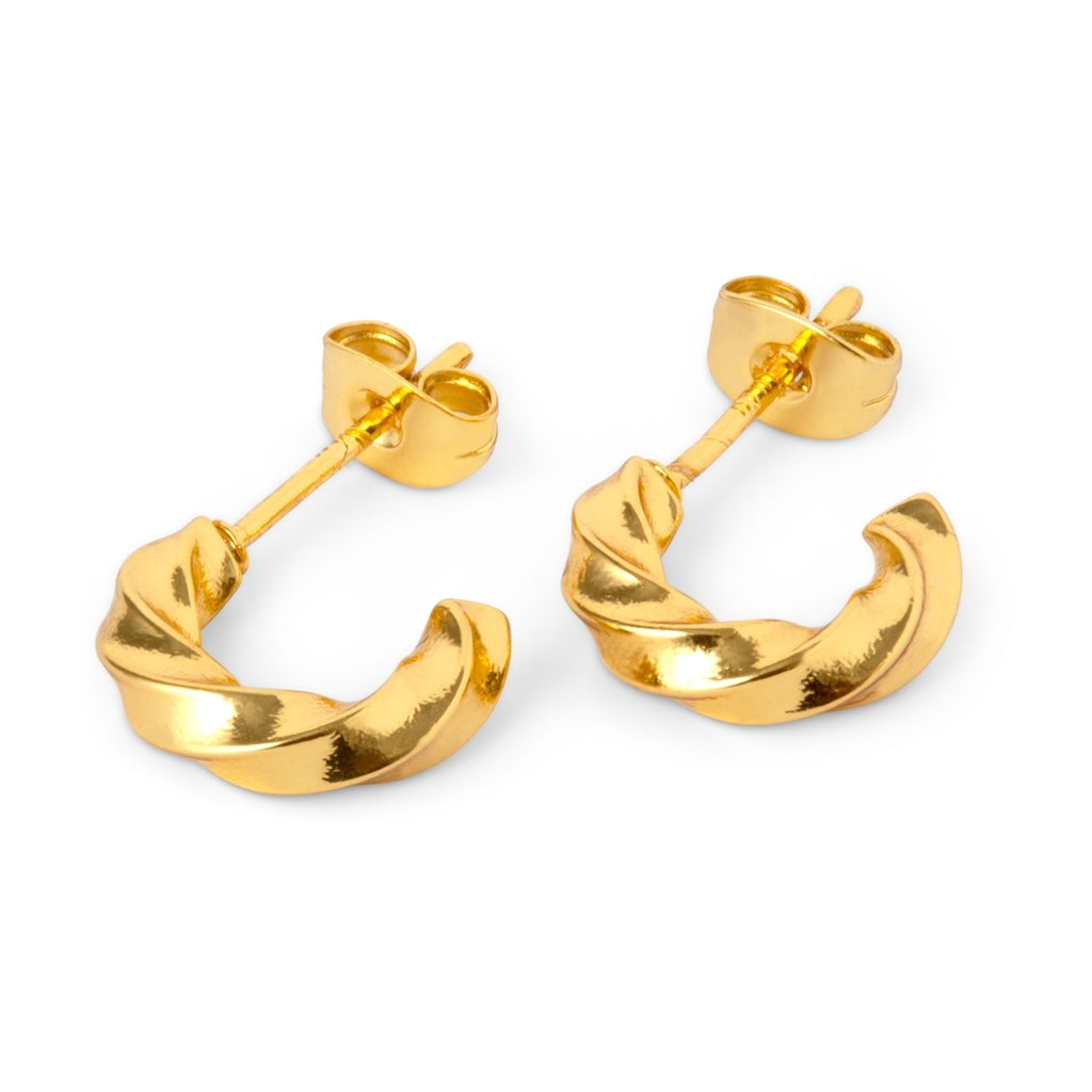 LULU Copenhagen Swirl Hoops Small par Hoops Forgyldt