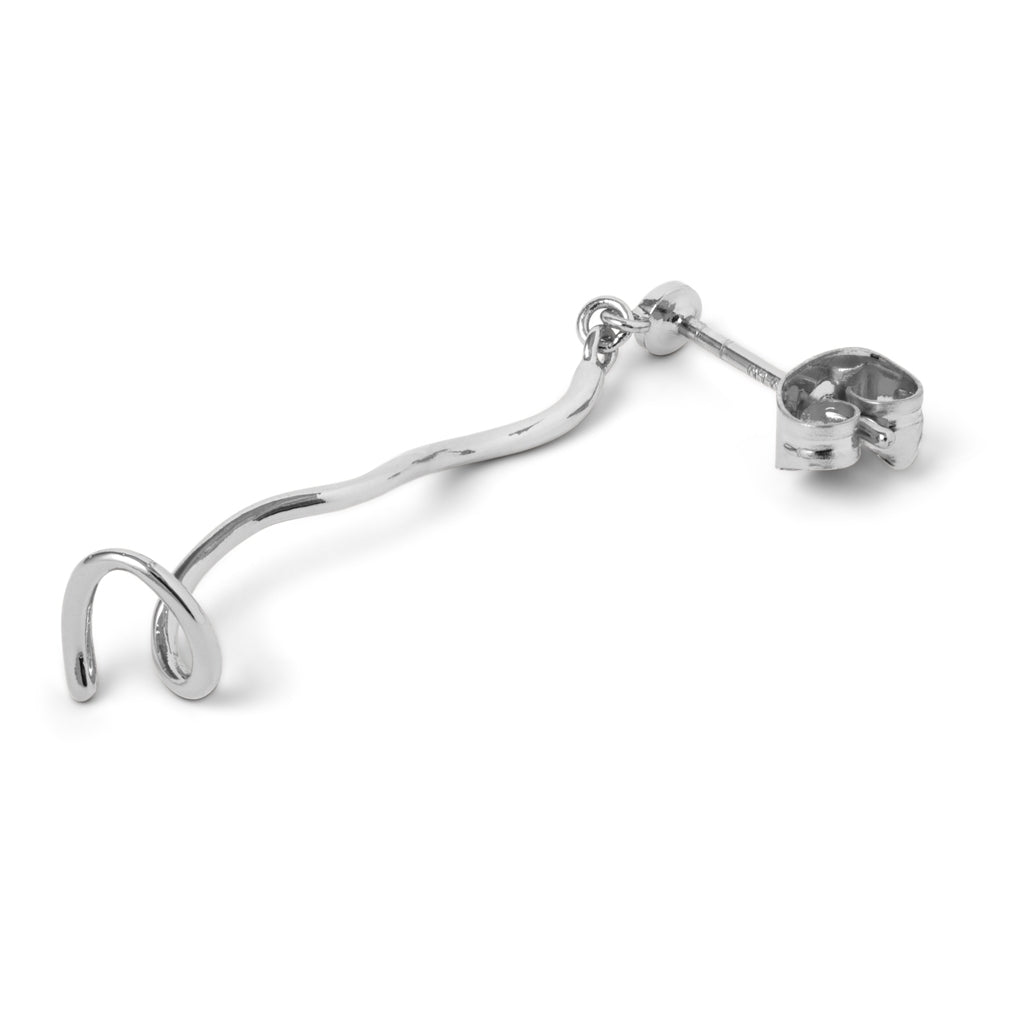 LULU Copenhagen Topping Short Swirl ørering 1 stk Ear stud, 1 pcs Silver Plated