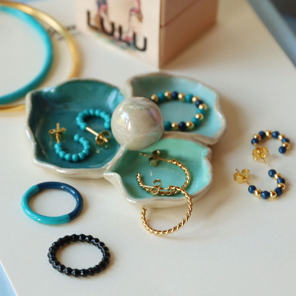 LULU Copenhagen Twisted Hoops par - guld belagt Hoops Forgyldt