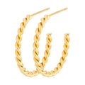 Twisted Hoops par - guld belagt - Forgyldt