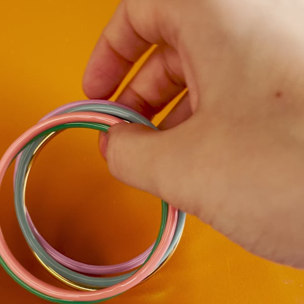 LULU Copenhagen Color Bangle Bracelets Burnt Coral - Video preview