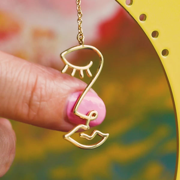 LULU Copenhagen Topping Long Woman ørering 1 stk Ear stud, 1 pcs Forgyldt - Video preview