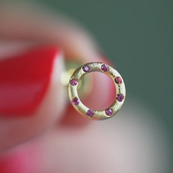 LULU Copenhagen OMG ørering 1 stk forsølvet Ear stud, 1 pcs Pink - Video preview