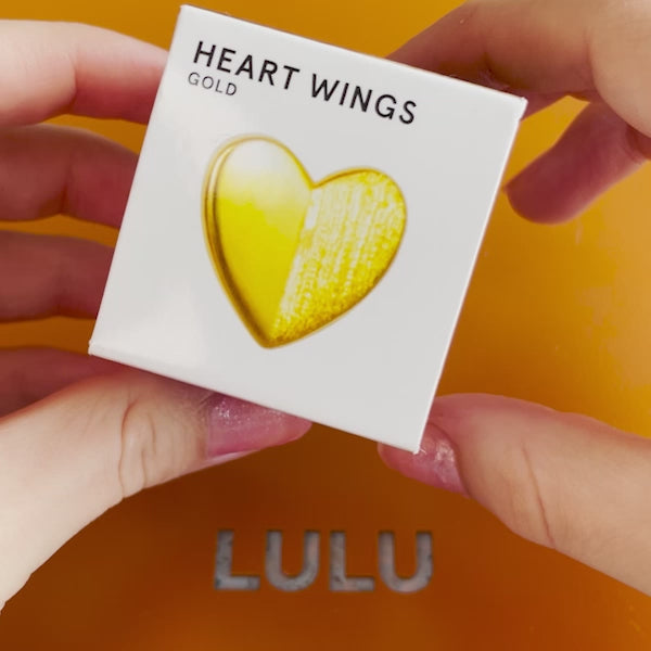 LULU Copenhagen Heart Wings ørering 1 stk Ear stud, 1 pcs Sølv - Video preview