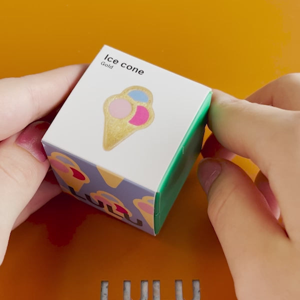 LULU Copenhagen Ice cone ørering 1 stk Ear stud, 1 pcs Forgyldt - Video preview