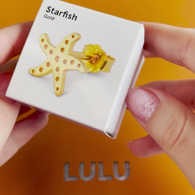 LULU Copenhagen Starfish ørering 1 stk Ear stud, 1 pcs Forgyldt