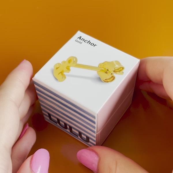 LULU Copenhagen Anchor ørering 1 stk Ear stud, 1 pcs Sølv - Video preview