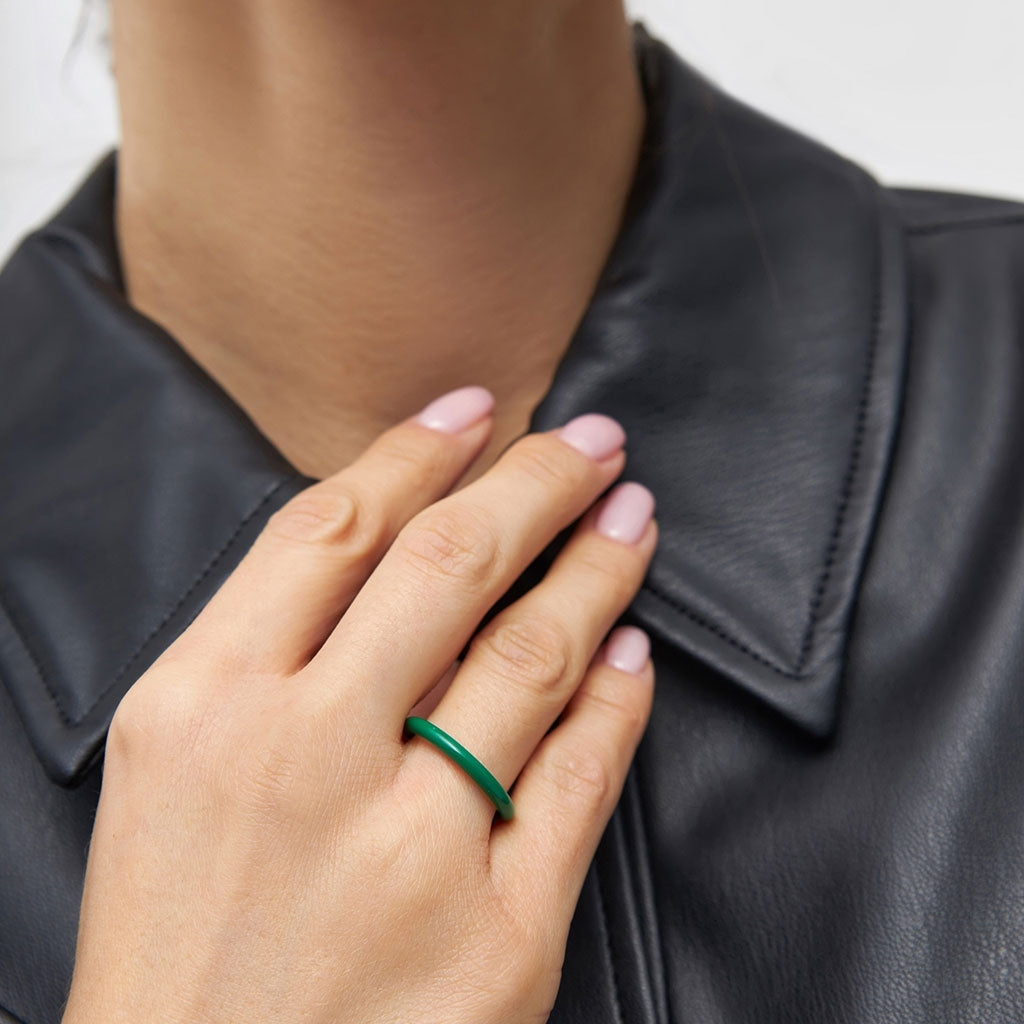 LULU Copenhagen Color Ring Rings Grøn