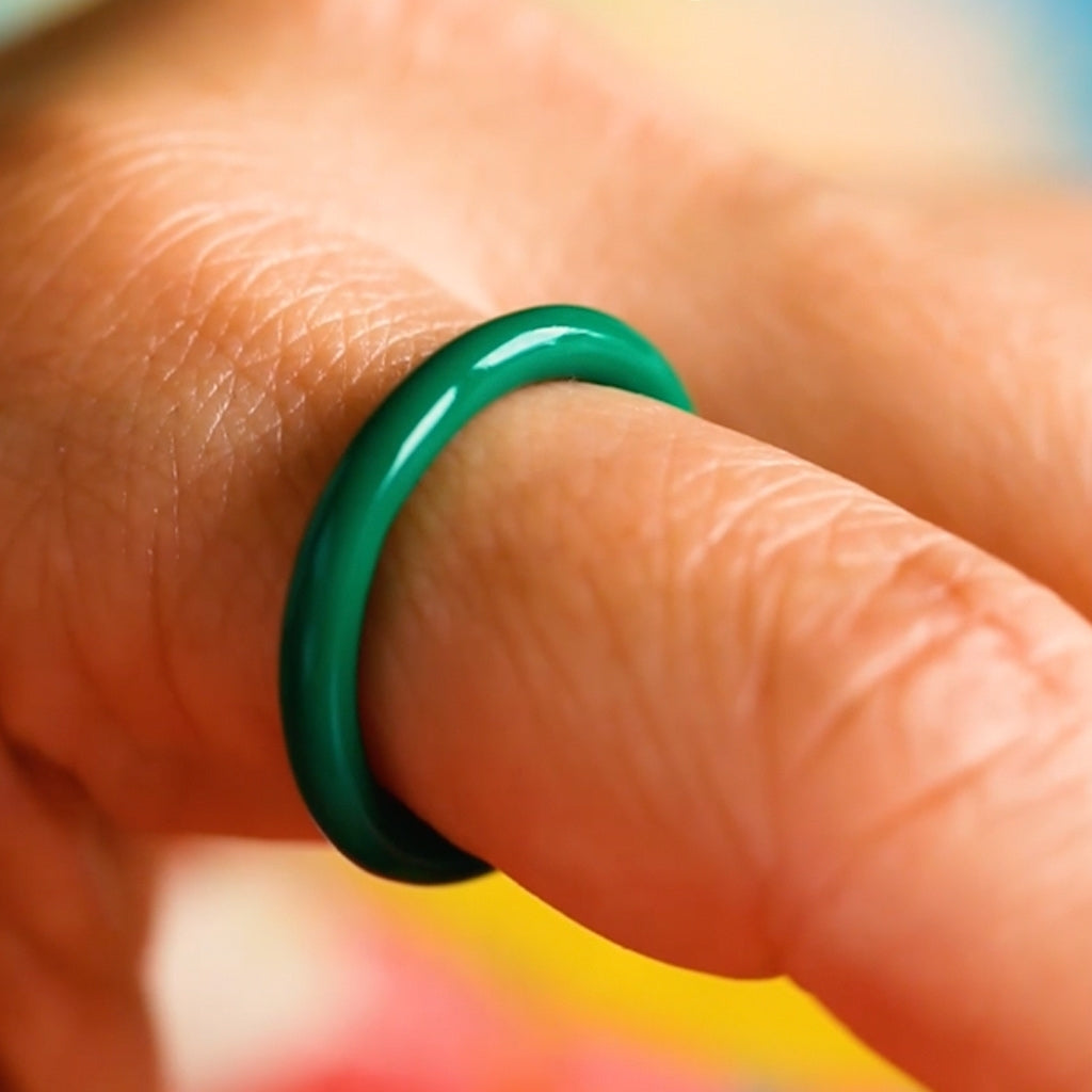 LULU Copenhagen Color Ring Rings Grøn