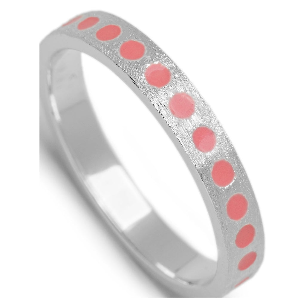 LULU Copenhagen Pattern Ring sølv Rings Burnt Coral