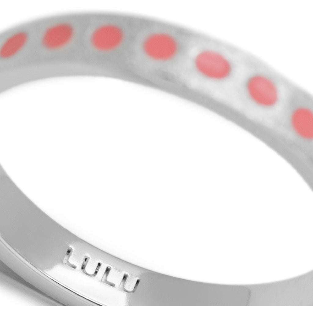 LULU Copenhagen Pattern Ring sølv Rings Burnt Coral